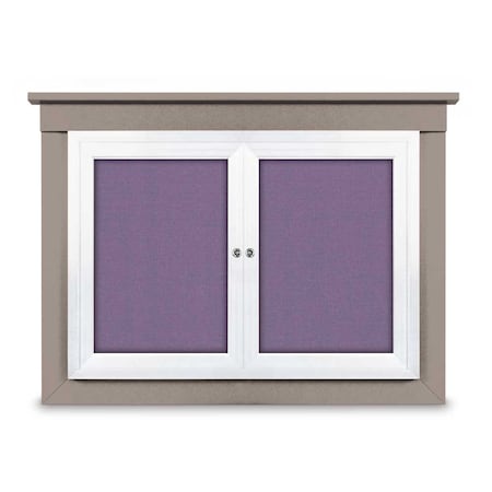 United Visual Products 36"x36" 1-Door Enclosed Letterboard, Black Vinyl/Cherry UV2623O-CHERRY-LICORI